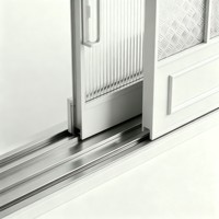 Porte coulissante moderne en alliage d'aluminium avec verre ignifuge et insonorisé pour chambre, cuisine, hôtel – Plusieurs coloris disponibles