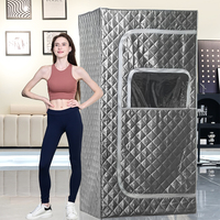 DINGDA tenda Sauna uap portabel, desain Modern tenda Sauna uap inframerah jauh & terapi cahaya merah Sauna kering baru untuk apartemen relaksasi detoks