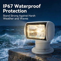 Projecteurs LED marins étanches à télécommande pour yachts et bateaux 12V/24V, lampes halogènes, projecteur de pêche