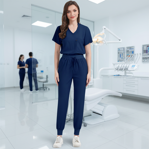 Conjuntos de Uniformes Médicos 42304 Unisex, Transpirables, Suaves, Mezcla de Spandex, para Uso Hospitalario, para Enfermeras y Doctores, con Elasticidad - Product Image 3