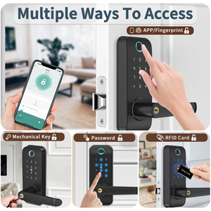 Tuya App tạm thời thông minh khóa resettable kết hợp an toàn ổ khóa cửa điện deadbolt với bàn phím mã khóa cửa - Product Image 3