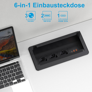 Caja <span class=keywords><strong>de</strong></span> Cables para Mesa, Multifuncional, Oculta, para Conferencias Multimedia, Enchufe Emergente <span class=keywords><strong>de</strong></span> Aleación <span class=keywords><strong>de</strong></span> Aluminio a Prueba <span class=keywords><strong>de</strong></span> Polvo - Product Image 2