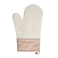 Gants en silicone et coton résistants à la chaleur, motif diamant, anti-brûlure, couleur kaki, pour four et micro-ondes