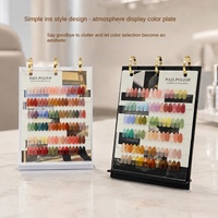 Livre d'échantillons de vernis à ongles à anneaux 78 96 102 couleurs, pages détachables, organisateur de présentation de couleurs d'ongles en acrylique, pour faux ongles, salon et personnalisation