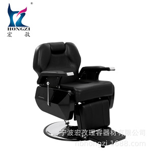 Silla de Peluquería Hongzi HZ8702C-BK Negra Reclinable Giratoria con Altura Ajustable para Salón de Belleza - Product Image 3