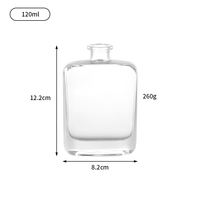 Bouteilles de diffuseur vides de luxe en verre pour bougies parfumées, sans flamme, rechargeables, style Boston, 120 ml, avec bouchon