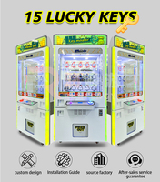 Machine de grue principale à 9 trous à pièces Jeu de vente de prix à gagner avec machine à griffes Keymaster à trou de serrure