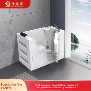 Baignoire accessible aux personnes âgées et handicapées, <span class=keywords><strong>avec</strong></span> ouverture de <span class=keywords><strong>porte</strong></span>, <span class=keywords><strong>pour</strong></span> la maison, spa à température constante, massage à bulles hydrauliques, accoudoirs intégrés - Product Image 2