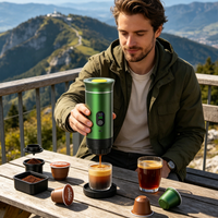 Cafetera Espresso Portátil 3 en 1, 20 Bares, Eléctrica, con Pantalla LED, para Cápsulas de Café, Automática, Inteligente, para Uso Diario