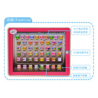 Deux types de tablette scolaire de jouets d'apprentissage de machine d'éducation précoce anglaise bleue et rose pour les enfants