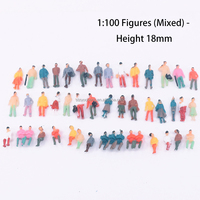 Günstige 1:100 1:75 1:50 1:25 Sandtisch Stehende und Sitzende Figuren Plastik-Spielzeugset Mini-Modell Actionfiguren als Geschenk
