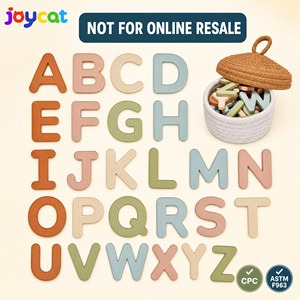 JoyCat Lettere dell'<span class=keywords><strong>Alfabeto</strong></span> Magnetiche in Silicone Morbido 26 Maiuscoli (Colore Pastello) Magneti da Frigo per l'Apprendimento Prescolare Set Giocattoli Unisex - Product Image 1