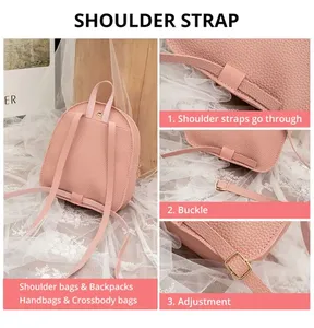 Mini sac à dos <span class=keywords><strong>femme</strong></span> en cuir PU, sac à bandoulière multifonction, petit sac à dos scolaire pour <span class=keywords><strong>femme</strong></span> L0510 - Product Image 6