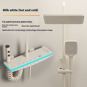 Tunggal Semua tembaga Booster kamar mandi kuningan kepala pancuran kunci Piano tampilan Digital lembut keramik suasana lampu konstan - Product Image 6