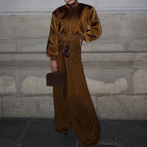 Conjunto de 2 Piezas de Chaqueta y Pantalones para Mujer, Estilo Vintage, Casual, Elegante, Corte Entallado, en Oferta - Product Image 2