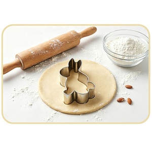 Lot de 3 emporte-pièces géants en acier inoxydable, écologiques et compatibles lave-vaisselle, en forme d'animaux de Pâques (lapin, poussin, pomme) - Product Image 5