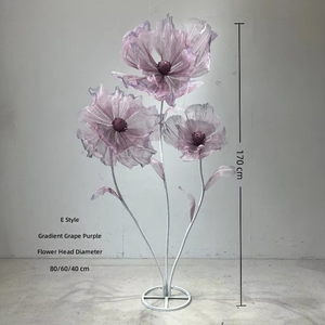 LED <b>Flower</b> Floor Lamp Artificial Peony Translucent Pure White Lighted Wedding Hotel Stage Event Standing Decor 170cm - Product Image 5