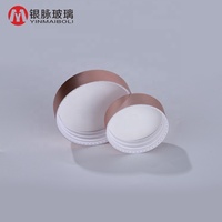 Pot cosmétique de luxe en verre, pot à cosmétiques, rond, rose et or, pour la crème, 5g 10g 20g 30g 50g 100g
