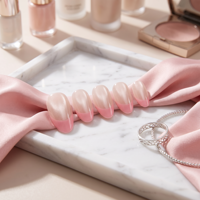 Y109 Kaixin – Kit de faux ongles réutilisables de haute qualité, couleur mauve œil de chat français, courts et en amande