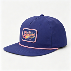 Casquette de baseball unisexe en coton blanc avec logo brodé de haute qualité, 5 panneaux, pour le sport en plein air, certifiée BSCI, vente en gros, personnalisable, avec cordon, OEM - Product Image 2