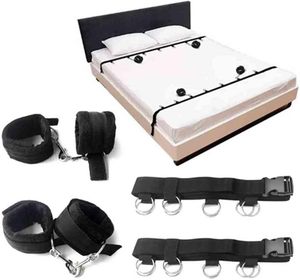 Cinghie e Manette per Letto, Giocattoli SM per <span class=keywords><strong>Donne</strong></span>, Set Bondage per Materasso Queen Size, Giochi per Adulti in Camera da Letto - Product Image 2