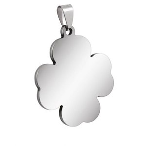 Ciondolo a Fiore in Acciaio Medio 29x34mm per Creazione Gioielli - Product Image 1