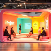 Stand d'exposition modulaire en bois haut de gamme pour publicité, conception personnalisée directe usine pour l'image de marque et les salons professionnels