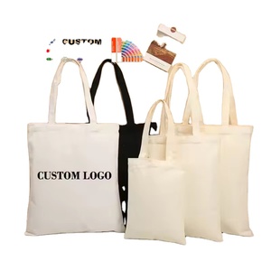 Sac fourre-tout en toile de coton de haute qualité, grand sac fourre-tout mini, sacs fourre-tout noirs personnalisés avec logo imprimé sur mesure - Product Image 1