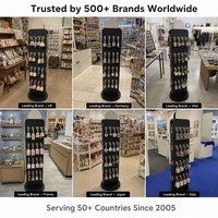 Présentoir de sol rotatif double face personnalisé pour porte-clés avec crochets métalliques, idéal pour les points de vente en magasin