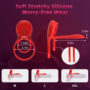 Anneaux de pénis vibrants en forme de rose contrôlés par application pour hommes, anneaux de pénis en silicone intelligents à distance pour couples, anneaux de pénis pour jeux - Product Image 4