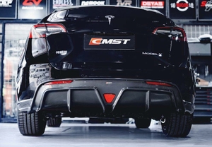 Kit de carrosserie en fibre de carbone CMST diffuseur arrière pour Tesla modèle <span class=keywords><strong>Y</strong></span> mise à niveau CMST Design pièces automobiles authentiques réglage du diffuseur de lèvre arrière - Product Image 3