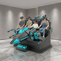 Simulator Pesawat Luar Angkasa VR 9D 4 Kursi Star VR X-Wing Wahana Gerak VR Multipemain untuk Mal, Museum Sains, Taman Hiburan VR