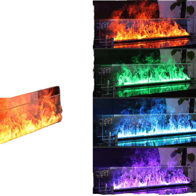 1000mm APP Smart Control Electric Multicolor Atomized Flame Water Vapor 3D Fireplace Remote Voice Control 3D Fireplace