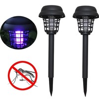 Lampe Solaire Anti-Moustiques à Lumière Blanche Étanche pour Jardin, Cour, Patio, Villa, Intérieur et Extérieur - Destructeur d'Insectes