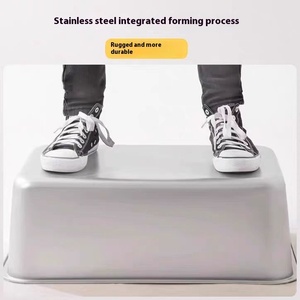 Bac à Litière <span class=keywords><strong>pour</strong></span> <span class=keywords><strong>Chat</strong></span> en Acier Inoxydable Modèle Géant <span class=keywords><strong>XXL</strong></span> 20L <span class=keywords><strong>Toilette</strong></span> Ouverte Approfondie avec Caractéristiques Anti-éclaboussures et Anti-Odeur Fournitures <span class=keywords><strong>pour</strong></span> <span class=keywords><strong>Chat</strong></span> - Product Image 2