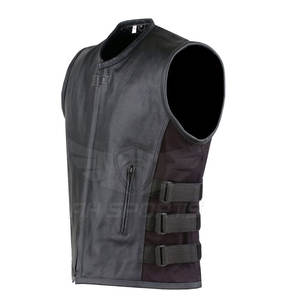 Chaleco de cuero genuino para hombre, Chaleco de cuero de moda para uso en invierno, Chaleco de cuero recién llegado a la venta - Product Image 1