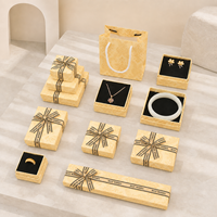 Juego de Cajas de Embalaje de Joyería de Papel Rígido Personalizadas con Bolsas de Regalo para Anillos, Pendientes, Collares y Pulseras al por Mayor
