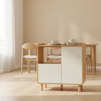 Meuble de rangement mural modulaire en bois de style ferme moderne pour salle à manger, cuisine, salon, mobilier de maison