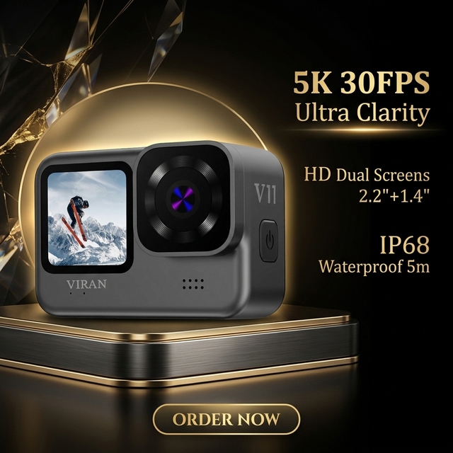 5K 30FPS Smart Action Camera HD 2.2" Touchscreen Image Stabilization Brand CMOS WiFi Waterproof Premium Sports Camera for Vlog