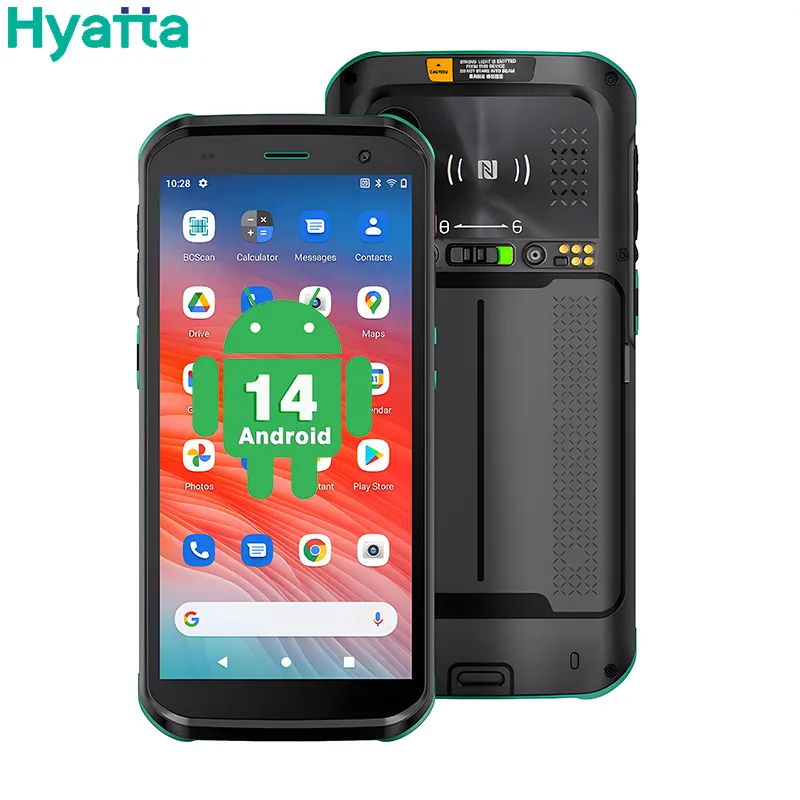 Android 14PDA 5G LTE kartu SIM ganda, koleksi Data PDA pemindai 2D Tipe C MTK 8Core 6.0 inci 4G 6G 8GB 64GB 128GB 256GB