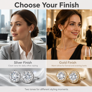 S925 Silver <b>Halo</b> Zircon Flower Shape Stud <b>Earrings</b> 18K Gold Plated Unisex Luxury Wedding Jewelry Wholesale - Product Image 6