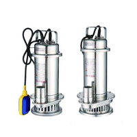 Pompe submersible portable QDX/WQD en acier inoxydable résistante aux acides et aux alcalis, avec démarrage/arrêt automatique pour eaux usées