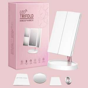 Ms-01 Aspiration Up Loupe <span class=keywords><strong>X20</strong></span> <span class=keywords><strong>Miroir</strong></span> Led Trois Fold Maquillage <span class=keywords><strong>Miroir</strong></span> Avec La Lumière - Product Image 2