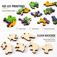 Rompecabezas de Madera Educativo con Forma de Pastel, Rompecabezas de Madera Irregular Cortado con Láser Personalizado para Adultos, Regalo de Rompecabezas 3D DIY