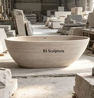 Baignoire autoportante carrée en marbre vert massif, sculptée à la main, pour villas de luxe et hôtels