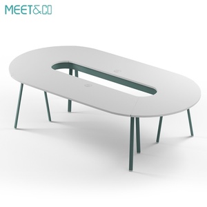 Modern Design Commercial <b>Office</b> <b>Table</b> Durable Oval Shape Meeting Desk for Conference Room Factory Supply - Product Image 4