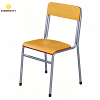 Service tout-en-un pour mobilier scolaire, chaises d'élèves en bois empilables, structure moderne et durable, siège ergonomique