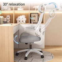Chaise de direction ergonomique confortable avec dossier haut pivotant en maille et ascenseur sédentaire pour chaises de bureau
