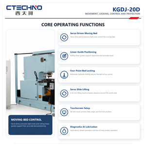 เครื่องเจาะร่องแผ่นเหล็กสเตเตอร์ CNC แบบเลื่อนยกได้ CTECHNO รุ่น KGDJ-20D ความเร็ว 120-700 ครั้งต่อนาที สำหรับการผลิตแกนมอเตอร์อุตสาหกรรม - Product Image 4