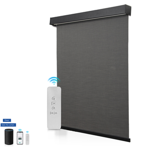 Tende a Rullo Elettriche Motorizzate Smart Tuya Zigbee per Camera da Letto Moderna, Oscuranti Automatici per Hotel, Colore Nero - Product Image 1
